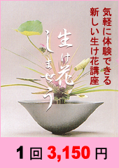 気軽に体験できる新しい生け花講座:1回3,150円
